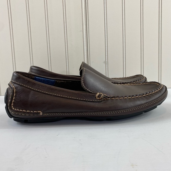 Rockport Men’s Warner Venetian Brown Leather‎ Slip On Loafers Driving Shoes 10M - Picture 3 of 14